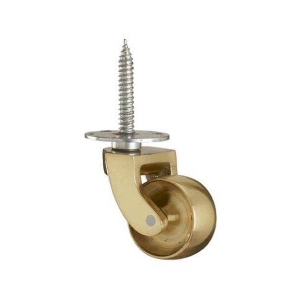 Brass Castor with Screw Plate - 38 & 25 mm Diameter Wheels