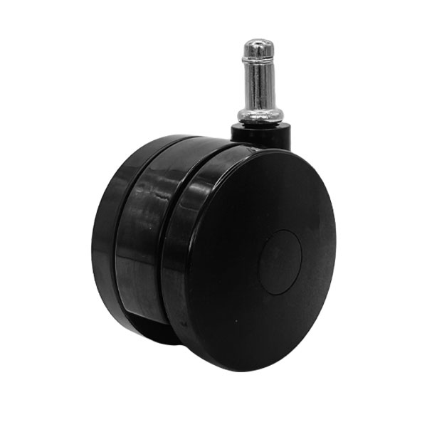 75mm Twin Wheel Castor - Circlip Pin Fitting